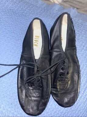 Bloch Black Leather Jazz Shoes Size 8